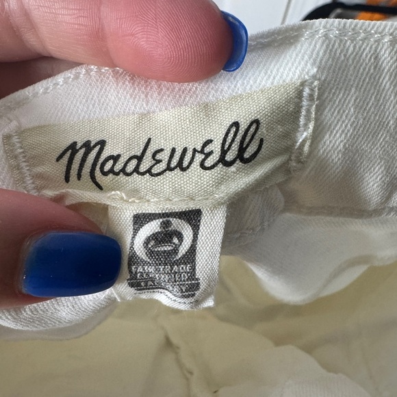 MADEWELL The Perfect Vintage Crop Wide Leg White Denim Jean Size 28 - Picture 7 of 10